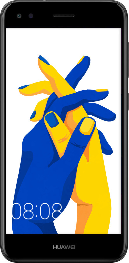 2D пластиковый чехол Stand With Ukraine для Huawei Nova Lite 2017 - 5255t-1400 изображение 