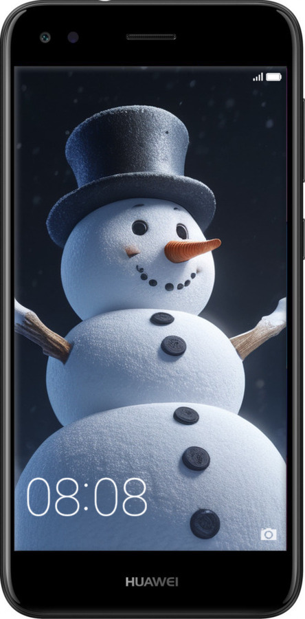 2D пластиковый чехол Снеговик для Huawei Nova Lite 2017 - 5826t-1400 изображение 