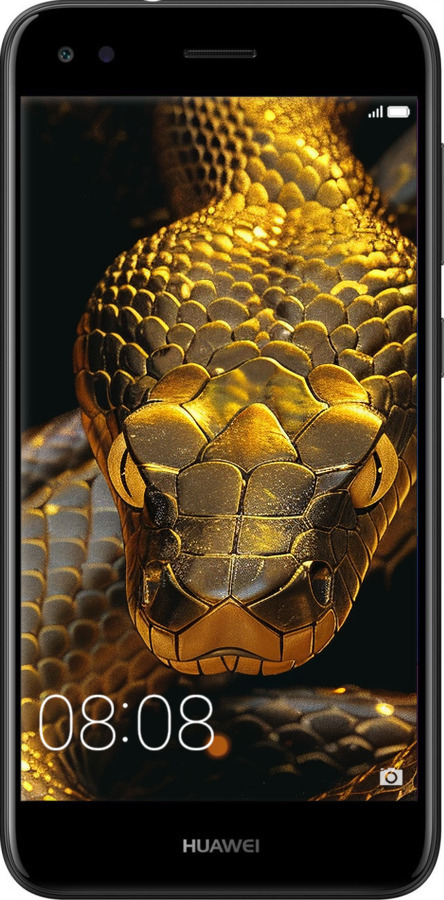 2D пластиковый чехол Golden snake для Huawei Nova Lite 2017 - 6072t-1400 изображение 