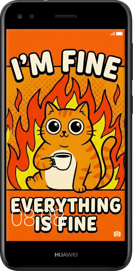 Силиконовый чехол Funny Cat для Huawei Nova Lite 2017 - 6786u-1400 изображение 