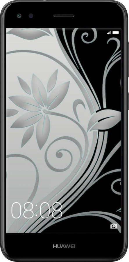 Силиконовый чехол Цветы на чёрно-белом фоне для Huawei Nova Lite 2017 - 840u-1400 изображение 