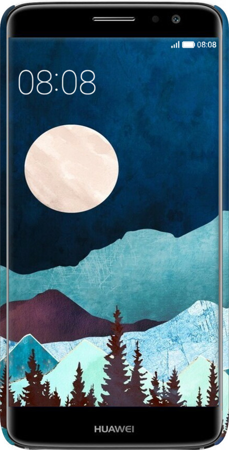 3D пластиковый матовый чехол Горная идиллия ночной пейзаж для Huawei Nova Plus - 6488m-961 изображение 