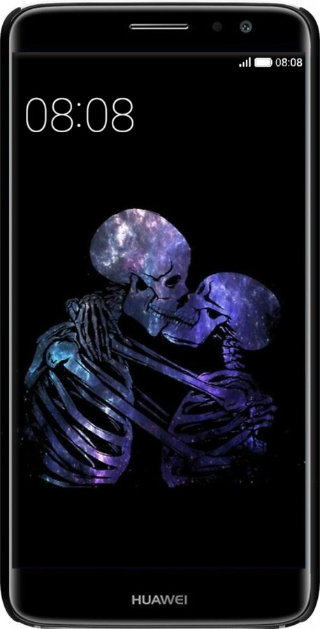 3D пластиковий матовий чехол Із зображенням скелета для Huawei Nova Plus - 6537m-961 изображение 