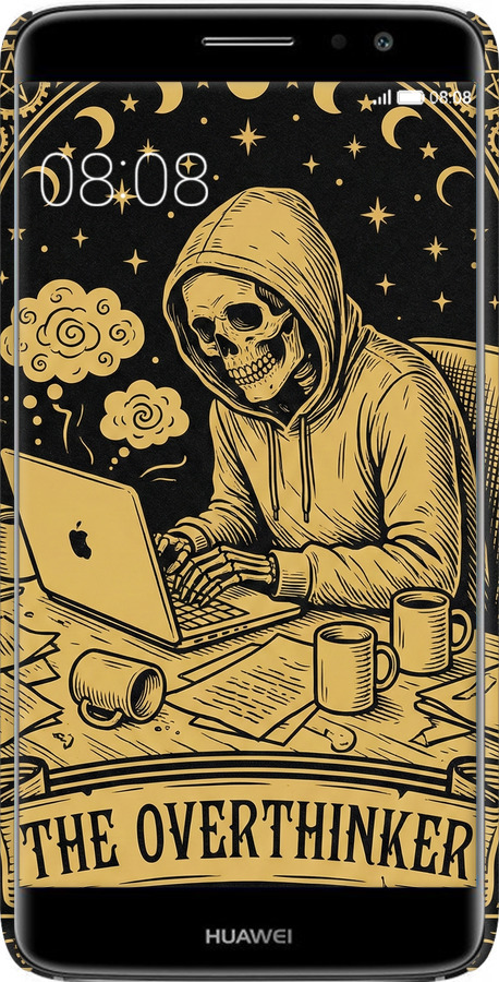 3D пластиковый матовый чехол The Overthinker для Huawei Nova Plus - 6774m-961 изображение 