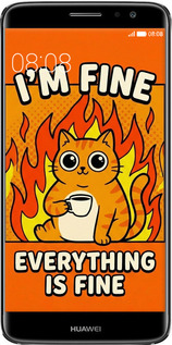 Силиконовый чехол Funny Cat для Huawei Nova Plus - 6786u-961 изображение 