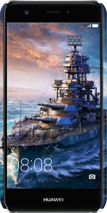 3D пластиковый матовый чехол Военный корабль, world of tanks, wargaming для Huawei Nova - 6461m-439 изображение 