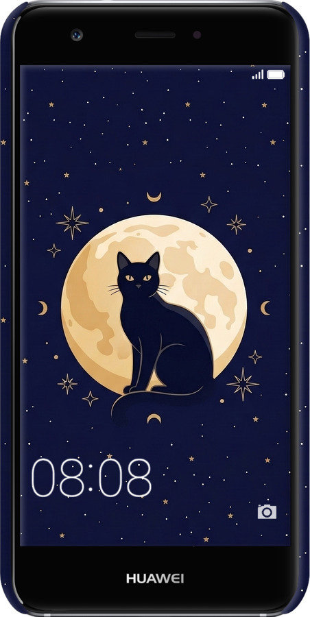3D пластиковый матовый чехол Cute Cat Celestial/Witchy для Huawei Nova - 6787m-439 изображение 