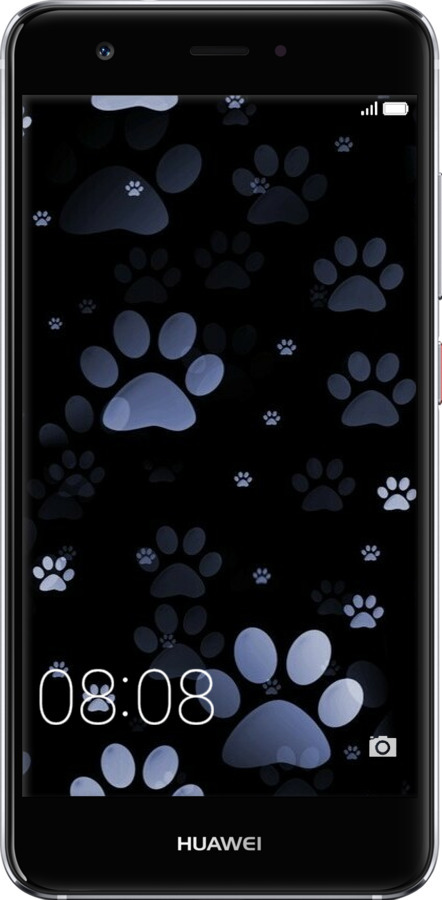 Силіконовий чехол З синіми відбитками лап для Huawei Nova - 6441u-439 изображение 