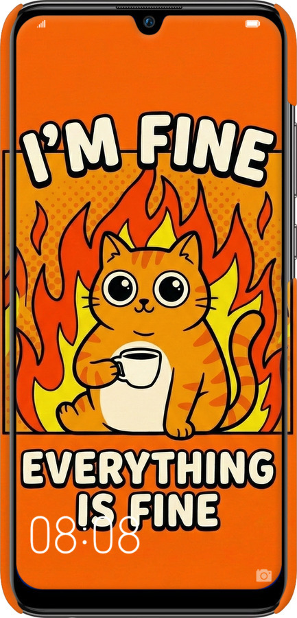 3D пластиковый матовый чехол Funny Cat для Huawei P Smart 2019 - 6786m-1634 изображение 