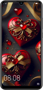 2D пластиковий чехол Сердечки v4 для Huawei P Smart 2019 - 5834t-1634 изображение 