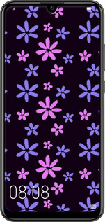 Силиконовый чехол с  цветами для Huawei P Smart 2019 - 6258u-1634 изображение 