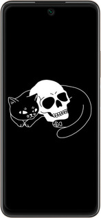 TPU чехол Із зображенням кота та черепа для Huawei P Smart 2021 - 6491b-2100 изображение 