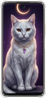 Силіконовий протиударний с посиленими кутами чехол Mystic White Cat Gothic Dark Purple Gold для Huawei P Smart 2021 - 6805sp-2100 изображение 
