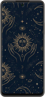 Силіконовий чехол Celestial Harmony: Sun & Moon Gold Mystic Pattern для Huawei P Smart 2021 - 6778u-2100 изображение 