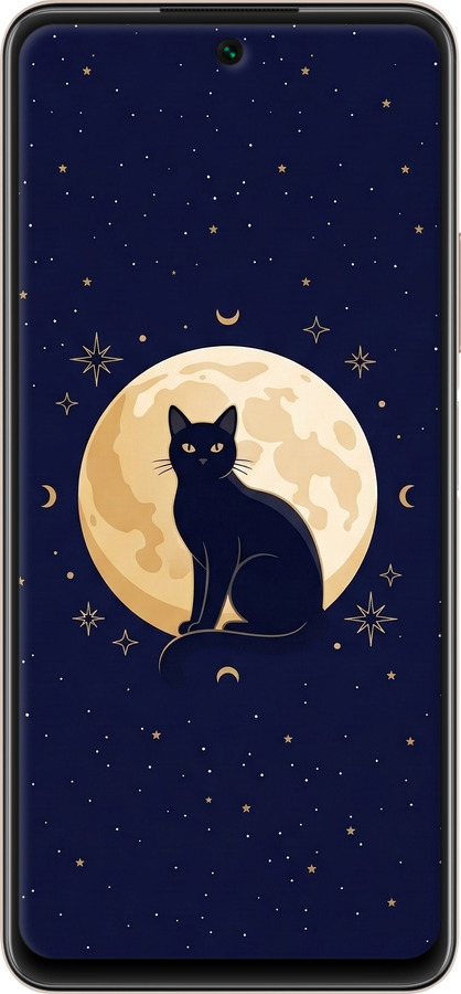 Силиконовый чехол Cute Cat Celestial/Witchy для Huawei P Smart 2021 - 6787u-2100 изображение 