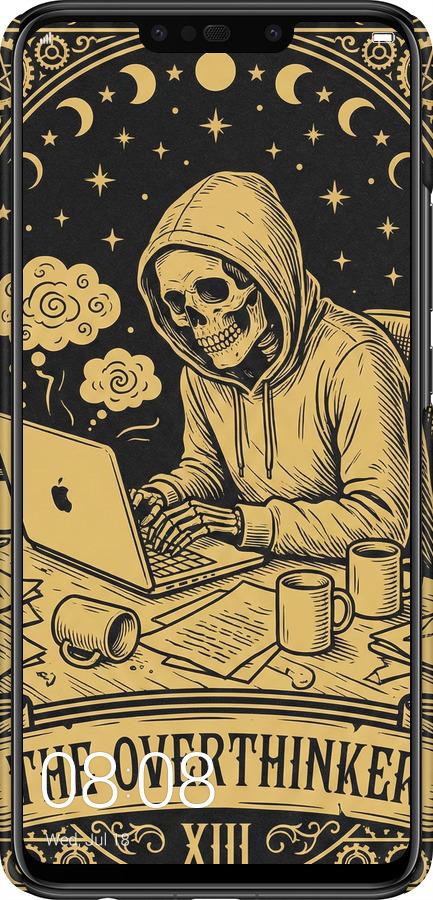 3D пластиковый матовый чехол The Overthinker для Huawei Nova 3i - 6774m-1541 изображение 