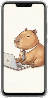 Силіконовий протиударний с посиленими кутами чехол Funny Capybara CEO Working для Huawei P Smart Plus - 6777sp-1555 изображение 