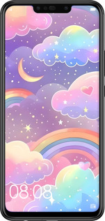 Силиконовый чехол Облака и радуга для Huawei P Smart Plus - 6312u-1555 изображение 