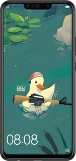 Силиконовый чехол Уточка с автоматом для Huawei Nova 3i - 6356u-1541 изображение 
