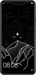Силиконовый чехол Минималистический горный пейзаж для Huawei P Smart Plus - 6438u-1555 изображение 