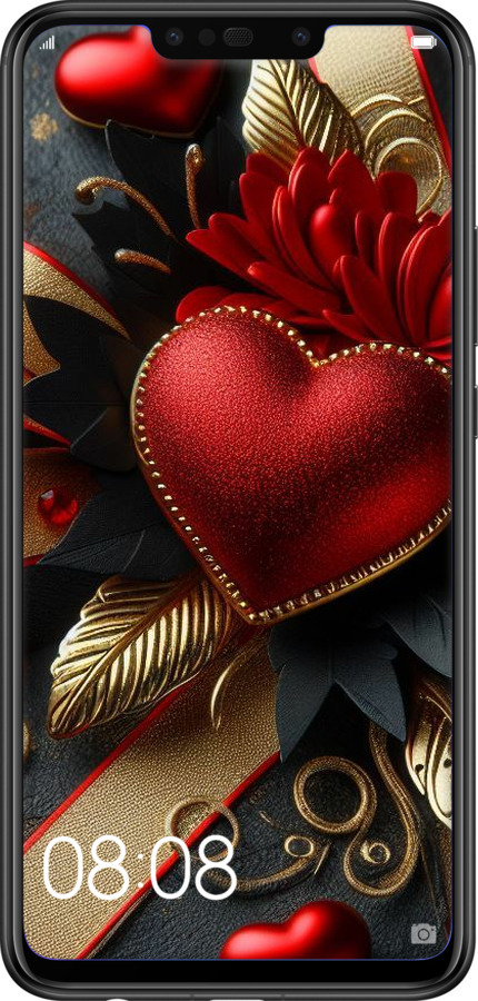 2D пластиковий чехол Сердечки v2 для Huawei Nova 3i - 5832t-1541 изображение 
