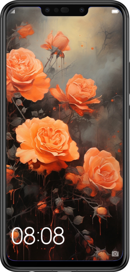 2D пластиковый чехол Оранжевые розы для Huawei P Smart Plus - 5944t-1555 изображение 
