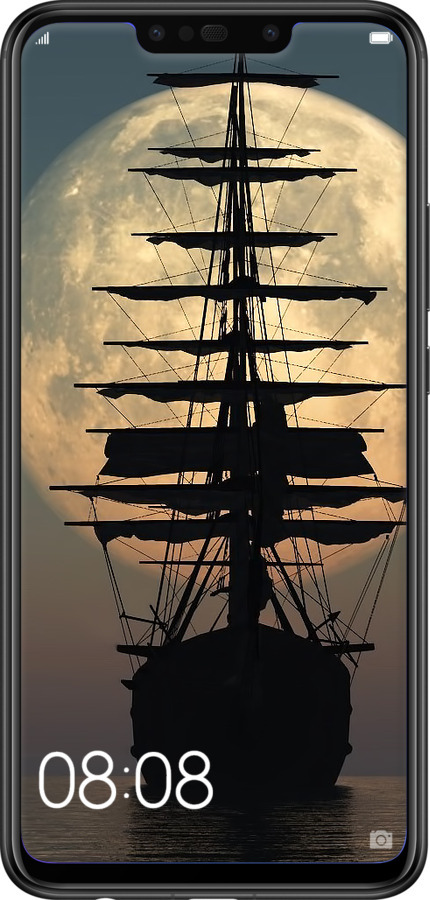 Силиконовый чехол Корабль для Huawei P Smart Plus - 5998u-1555 изображение 