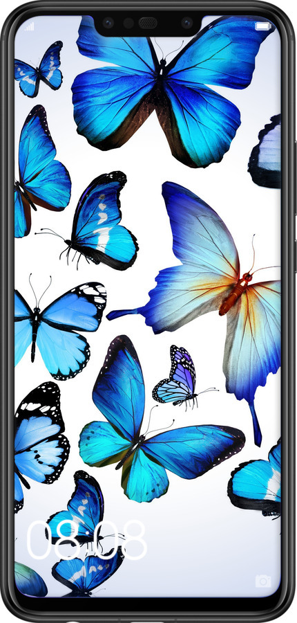 Силиконовый чехол Бабочки для Huawei P Smart Plus - 6023u-1555 изображение 