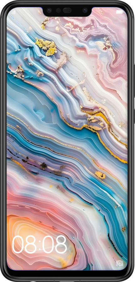 Силиконовый чехол Мрамор красивый для Huawei P Smart Plus - 6376u-1555 изображение 