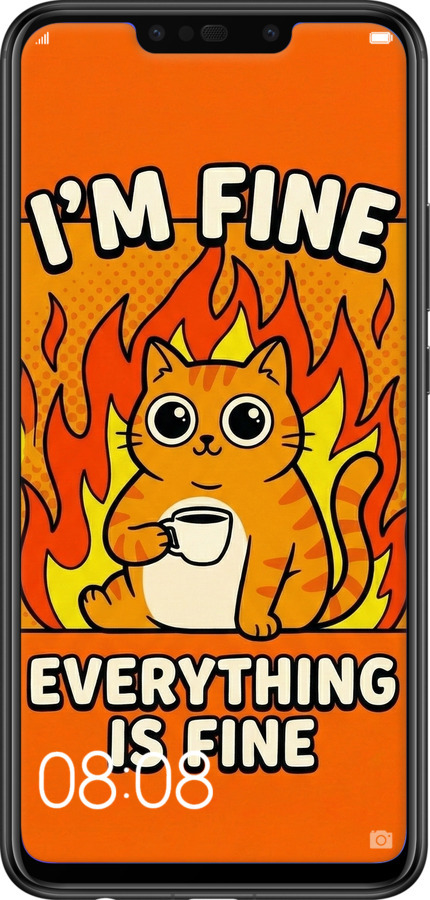 Силіконовий чехол Funny Cat для Huawei P Smart Plus - 6786u-1555 изображение 