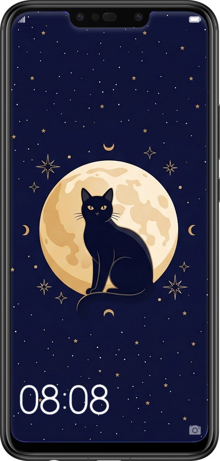 Силіконовий чехол Cute Cat Celestial/Witchy для Huawei P Smart Plus - 6787u-1555 изображение 