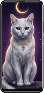 TPU чехол Mystic White Cat Gothic Dark Purple Gold для Huawei P Smart Pro - 6805b-1906 изображение 