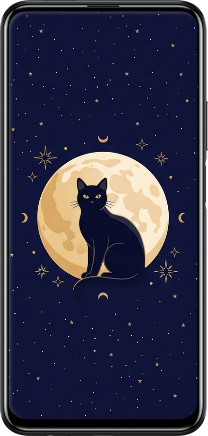 TPU чехол Cute Cat Celestial/Witchy для Huawei P Smart Pro - 6787b-1906 изображение 