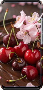 3D пластиковый матовый чехол Вишня в шоколаде для Huawei P Smart Pro - 6698m-1906 изображение 