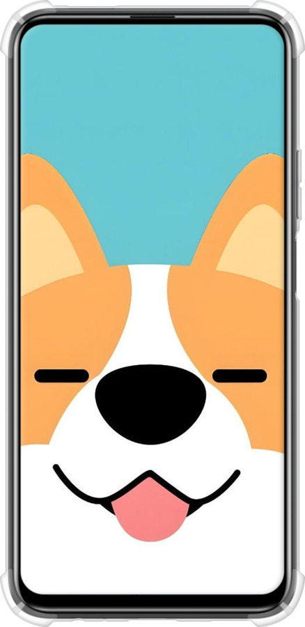 Силіконовий протиударний с посиленими кутами чехол Корги для Huawei P Smart Pro - 6280sp-1906 изображение 