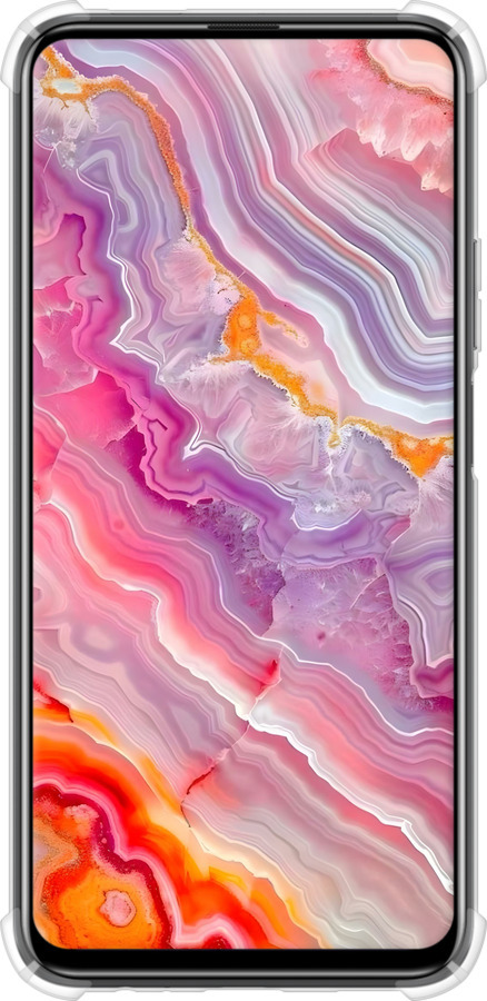 Силикон с усиленными углами чехол Мрамор 2 для Huawei P Smart Pro - 6307sp-1906 изображение 