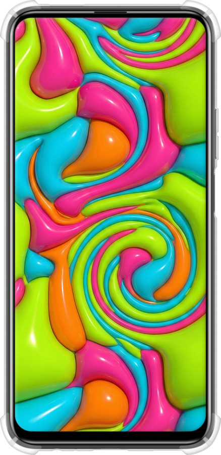 Силикон с усиленными углами чехол Y2K Jelly Dream для Huawei P Smart Pro - 6780sp-1906 изображение 