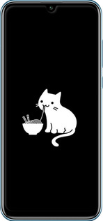 TPU чехол С милым котом на черном фоне для Huawei P Smart S - 6528b-1813 изображение 