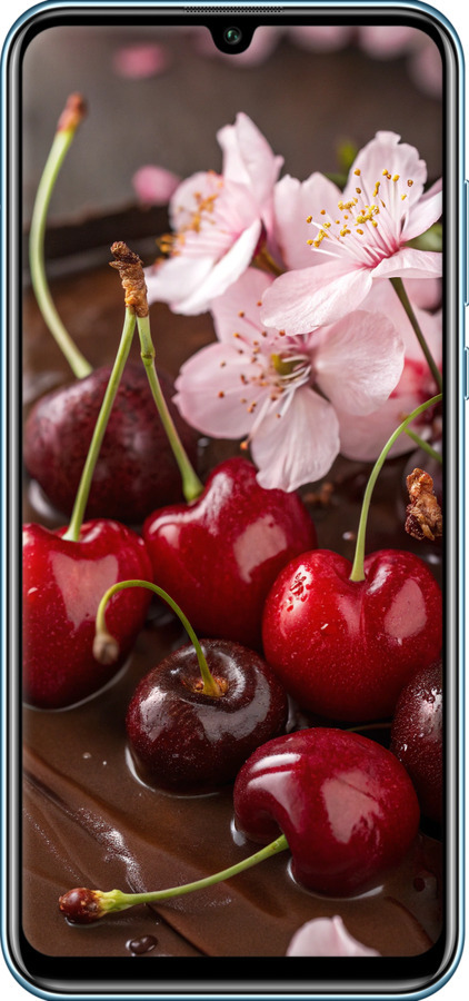 Силіконовий чехол Вишня у шоколаді для Huawei P Smart S - 6698u-1813 изображение 