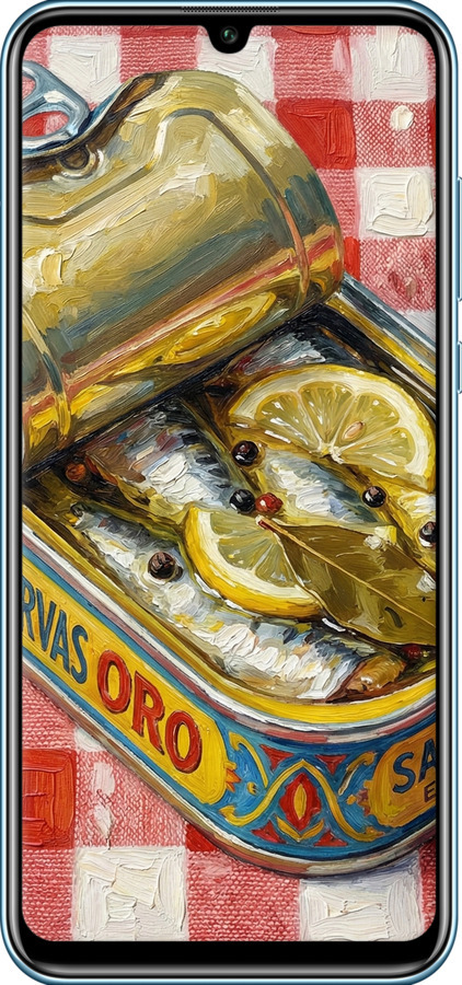 2D пластиковый чехол Vintage Sardine Tin Phone для Huawei P Smart S - 6772t-1813 изображение 