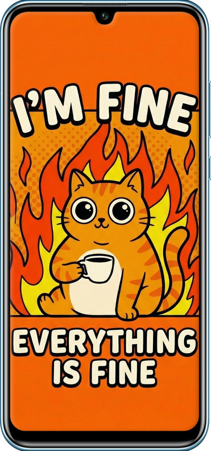 2D пластиковый чехол Funny Cat для Huawei P Smart S - 6786t-1813 изображение 