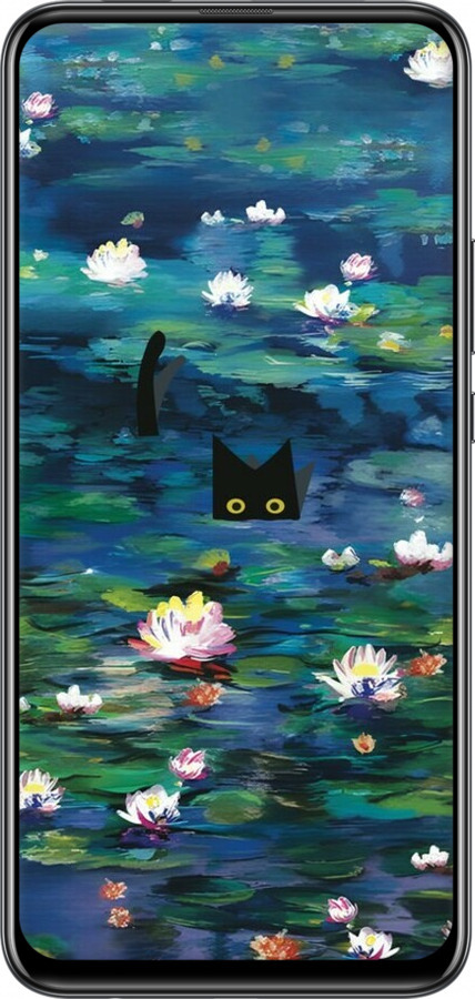 TPU чехол Чохол із зображенням водяних лілій Моне та кішок для Huawei P Smart Z - 6399b-1704 изображение 