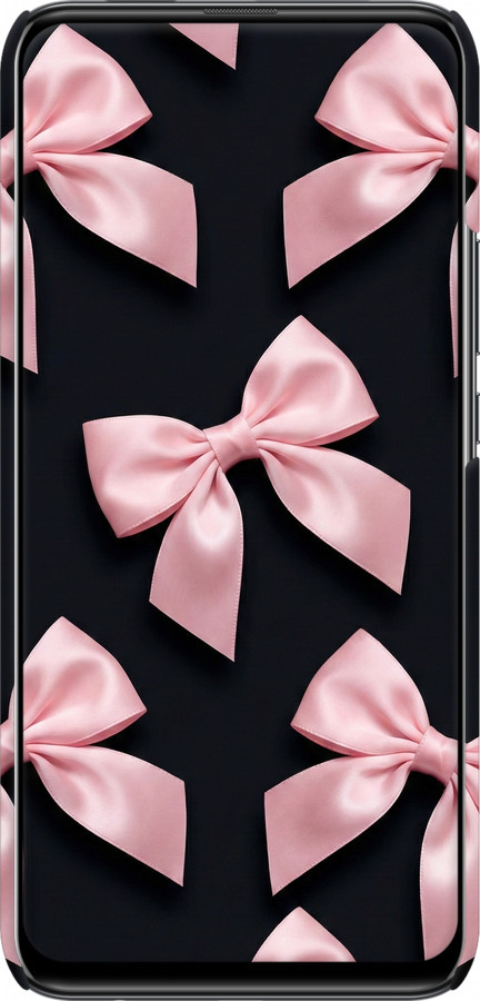 3D пластиковый матовый чехол Coquette Ribbons Dark Coquette для Huawei Y9 Prime 2019 - 6767m-1736 изображение 