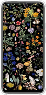 Силіконовий протиударний с посиленими кутами чехол З квітами для Huawei Y9 Prime 2019 - 6422sp-1736 изображение 