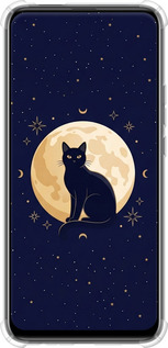 Силикон с усиленными углами чехол Cute Cat Celestial/Witchy для Huawei P Smart Z - 6787sp-1704 изображение 