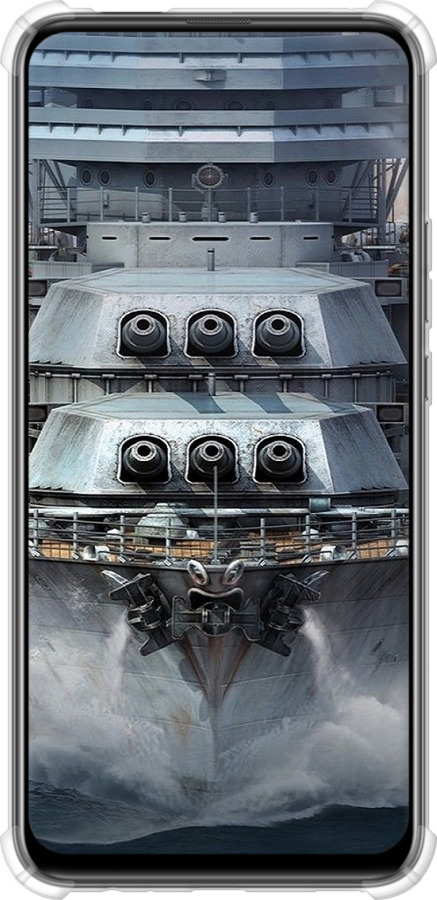 Силикон с усиленными углами чехол Линкор, world of tanks, wargaming, военный корабль для Huawei P Smart Z - 6453sp-1704 изображение 