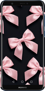 3D пластиковый матовый чехол Coquette Ribbons Dark Coquette для Huawei P Smart - 6767m-1346 изображение 
