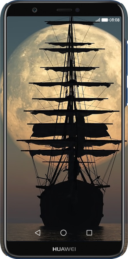 3D пластиковый матовый чехол Корабль для Huawei P Smart - 5998m-1346 изображение 