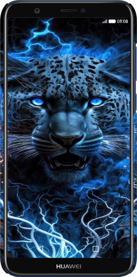 3D пластиковый матовый чехол Ледяной леопард для Huawei P Smart - 6460m-1346 изображение 