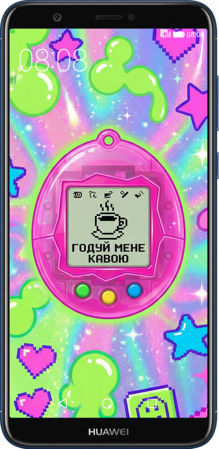 2D пластиковый чехол Y2K Aesthetic Retro Pet: Годуй мене кавою для Huawei P Smart - 6784t-1346 изображение 